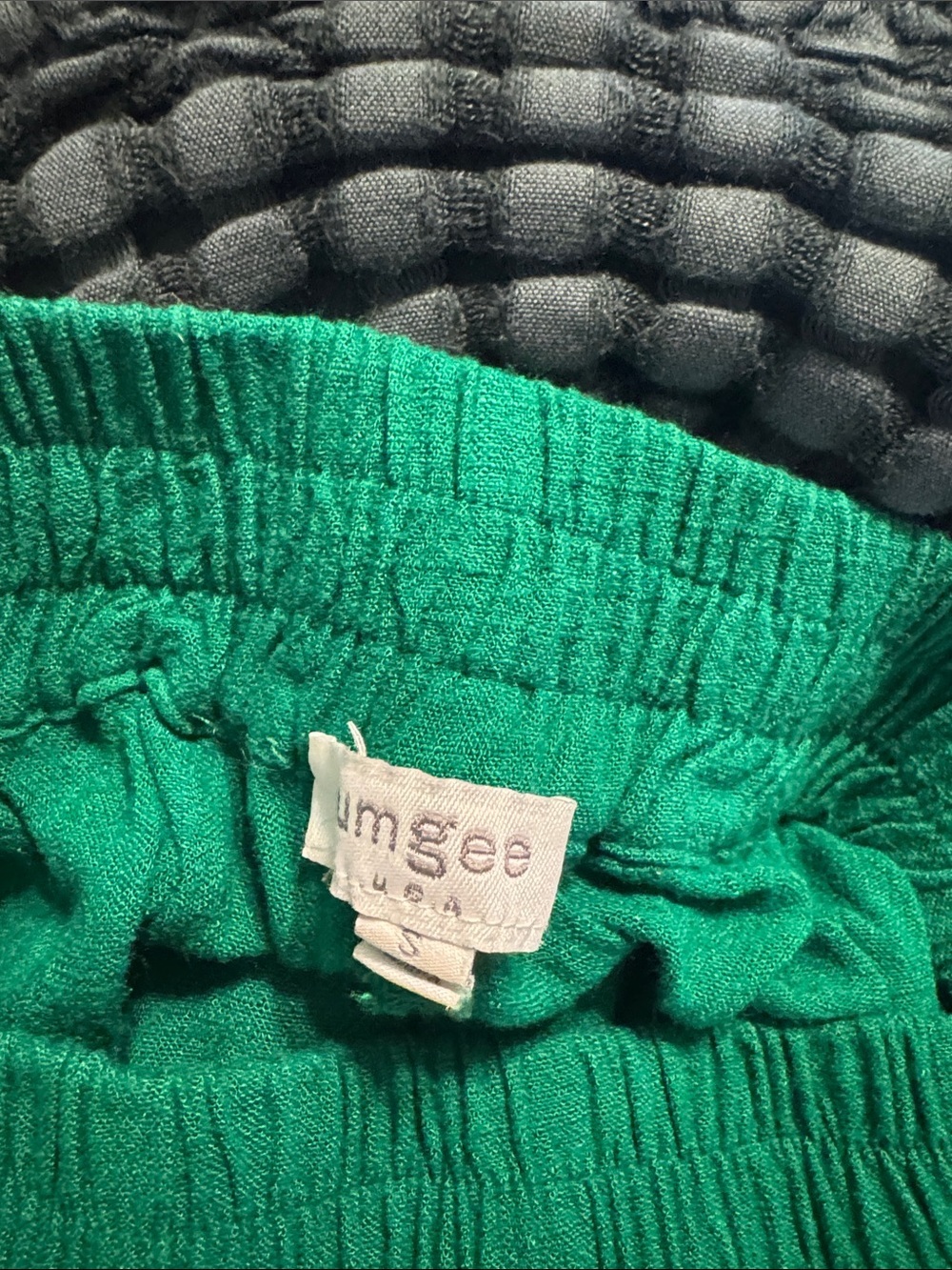 Umgee Wide Leg Pants in Emerald Green - Picture 2 of 3